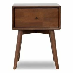 Best deal ❤️ Allora Mid-Century Modern Wood Night Stand In Brown Walnut 💯
