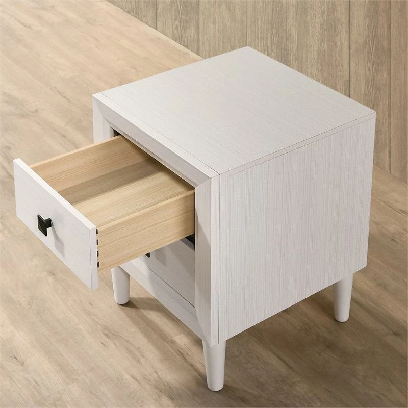 Coupon 😉 Furniture Of America Hetter Transitional Wood 2-Drawer Nightstand In White 🥰 - Image 5