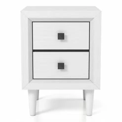Coupon 😉 Furniture Of America Hetter Transitional Wood 2-Drawer Nightstand In White 🥰