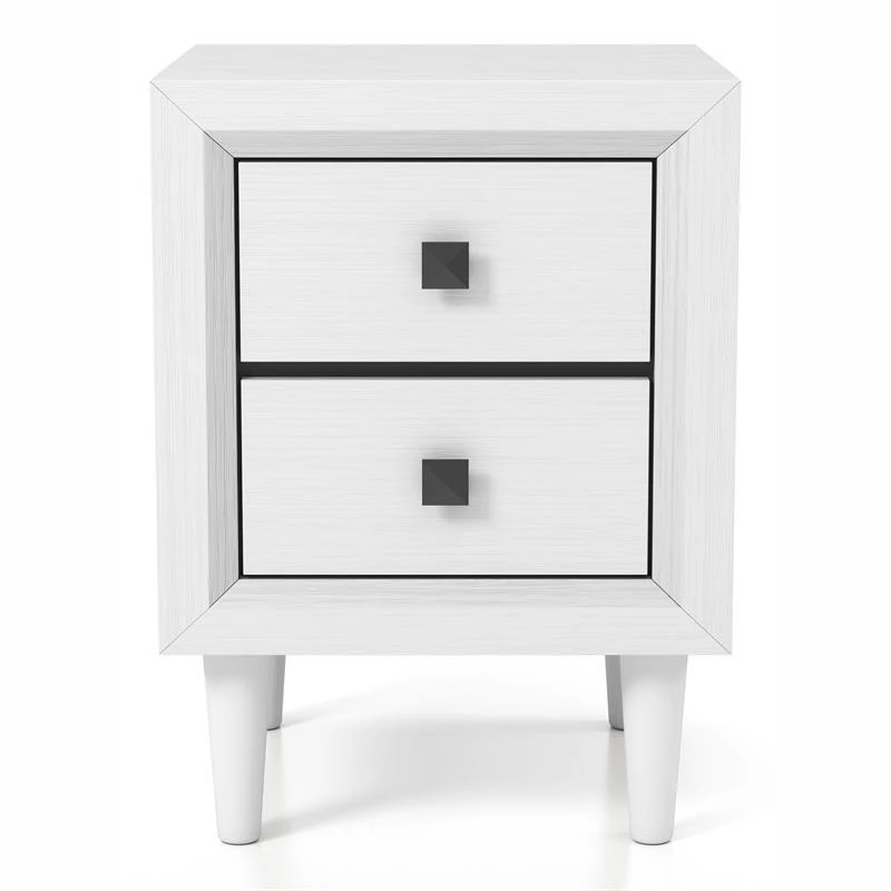 Coupon 😉 Furniture Of America Hetter Transitional Wood 2-Drawer Nightstand In White 🥰