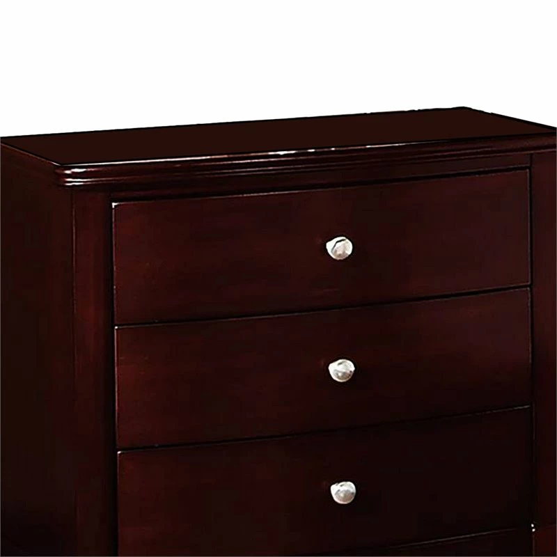 Cheapest ๐งจ Benjara 26" Transitional 3-drawer Wood Nightstand With Chamfered Legs In Brown ๐ - Image 2