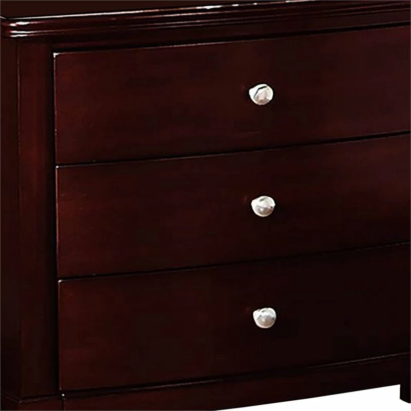 Cheapest ๐งจ Benjara 26" Transitional 3-drawer Wood Nightstand With Chamfered Legs In Brown ๐ - Image 4