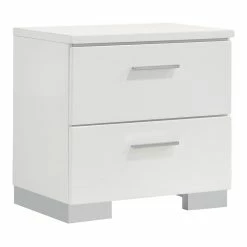 Best Sale 🔥 Benjara 23.25" Transitional Wood Nightstand With 2 Drawers In White ✨