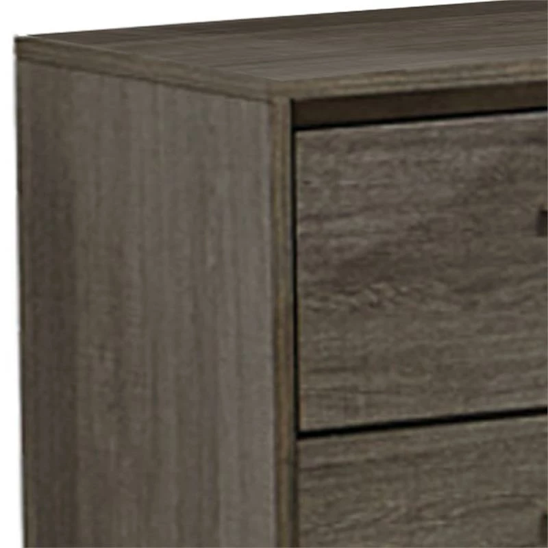 Outlet 😍 Benjara 15.5" 2-drawer Transitional Solid Wood Nightstand In Gray And Brown 🤩 - Image 2