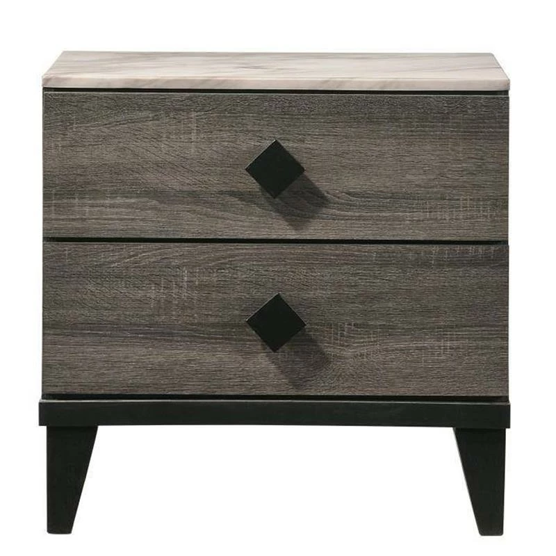 Coupon ✨ Benjara 15.35" 2-drawer Transitional Solid Wood Nightstand In Gray 😍 - Image 2