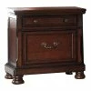 Best Sale 🧨 Benjara 18" 2-drawer Transitional Wood Nightstand With Bun Feet In Brown 👏