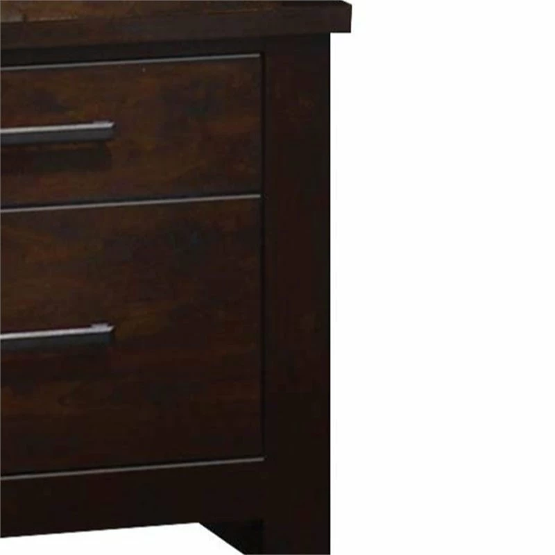 Brand new ๐คฉ Benjara 17.13" Transitional Solid Wood Nightstand With 2 Drawers In Brown โ - Image 2