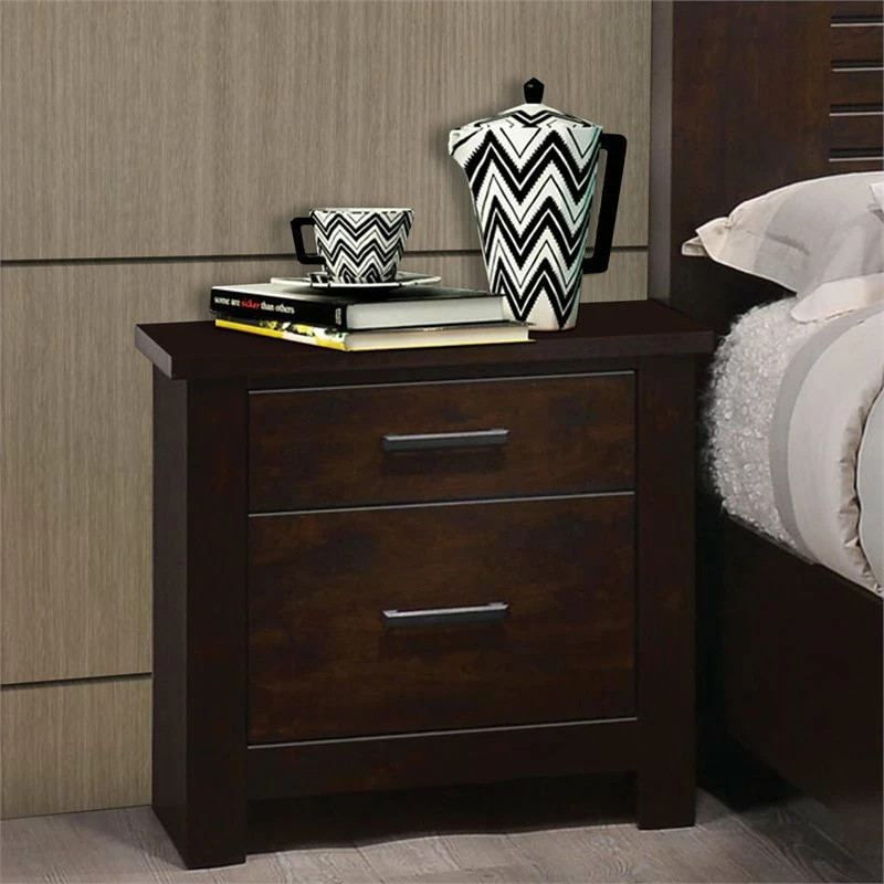Brand new ๐คฉ Benjara 17.13" Transitional Solid Wood Nightstand With 2 Drawers In Brown โ - Image 6