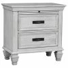 Wholesale 😍 Coaster Franco 2 Drawer Nightstand With Tray In Antique White 👍