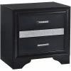 Brand new 🥰 Coaster Miranda Transitional 2 Drawer Nightstand In Black 😉