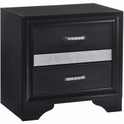 Brand new 🥰 Coaster Miranda Transitional 2 Drawer Nightstand In Black 😉