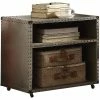 Brand new 😀 Bowery Hill Transitional Wood Nightstand With Nailhead Trim In Gray 😉