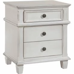 Best deal ๐ Coaster Carolina 3 Drawer Nightstand In Antique White โจ