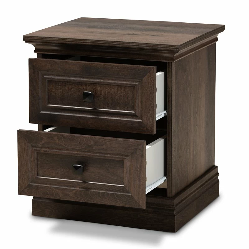 Top 10 ๐คฉ Bowery Hill Transitional Walnut Brown Finished 2-Drawer Wood Nightstand ๐ - Image 2