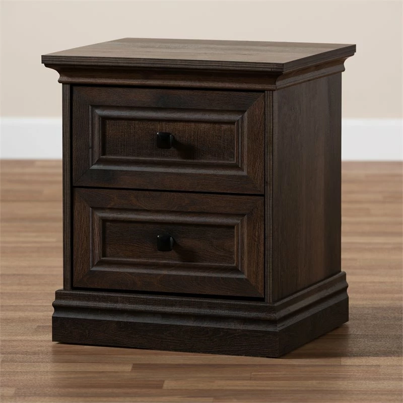 Top 10 ๐คฉ Bowery Hill Transitional Walnut Brown Finished 2-Drawer Wood Nightstand ๐ - Image 8