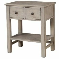 Buy ⌛ Benzara Transitional Wooden Nightstand With Two Drawers And Bottom Shelf In Gray 👏