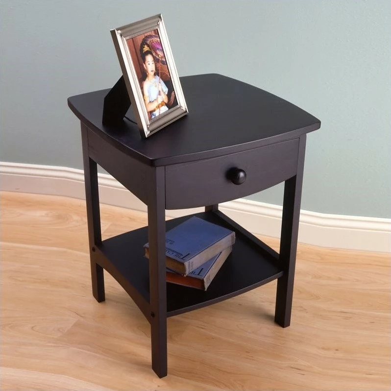 Cheap โญ Home Square 2 Piece Wood End Table/Nightstand Set In Black โญ - Image 3