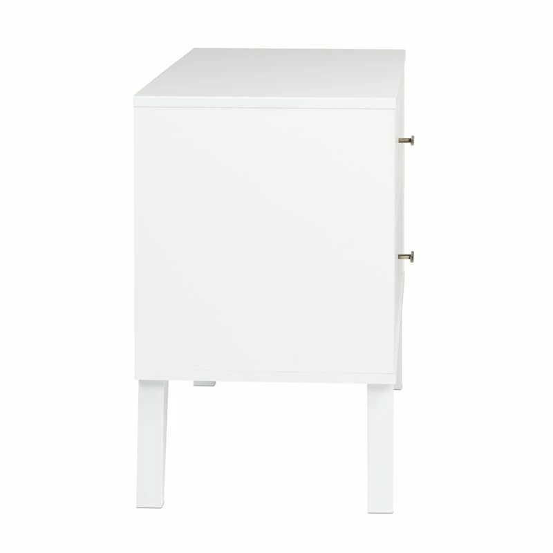 New ๐งจ Home Square Mid Century Modern 2 Drawer Wood Nightstand Set In White (Set Of 2) ๐ - Image 8