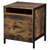 Buy 🥰 ACME Furniture ACME Juvanth Wooden Nightstand With 2-Drawer In Rustic Oak And Black 🎁