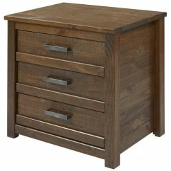Budget 🥰 Camaflexi Carmel Solid Wood 3-Drawer Nightstand In Antique Walnut 🥰