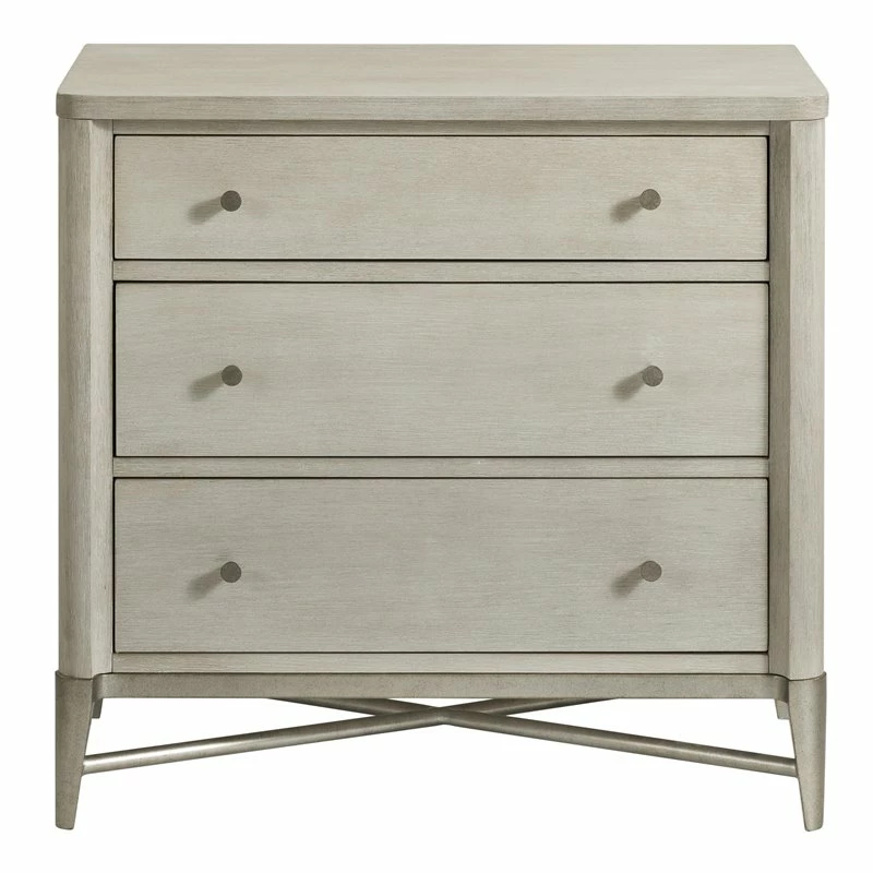Promo ๐ Riverside Furniture Maisie 3 Drawer Refined Glam Nightstand In Champagne ๐ - Image 2