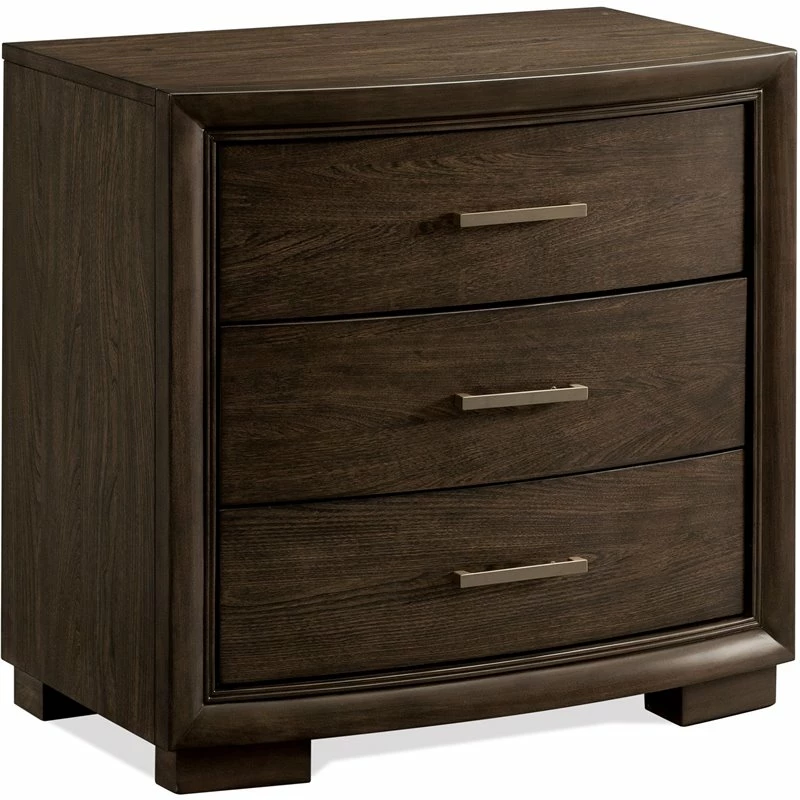 Hot Sale ๐ฅ Riverside Furniture Monterey Three Drawer Refined Glam Nightstand In Mink ๐