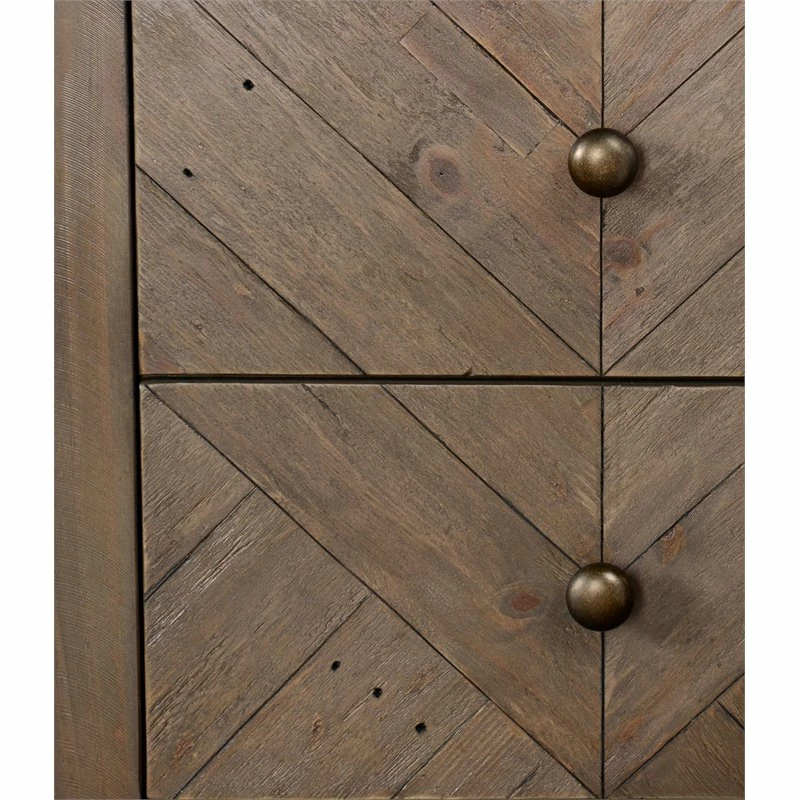 Promo ๐ Kosas Home Bowen 2-drawer Transitional Reclaimed Pine Nightstand In Lark Brown โ๏ธ - Image 4