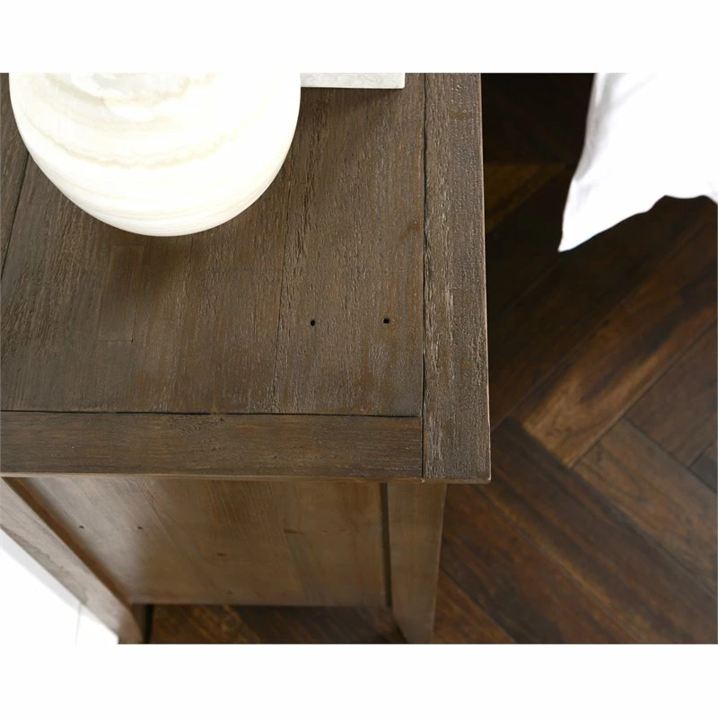 Promo ๐ Kosas Home Bowen 2-drawer Transitional Reclaimed Pine Nightstand In Lark Brown โ๏ธ - Image 5