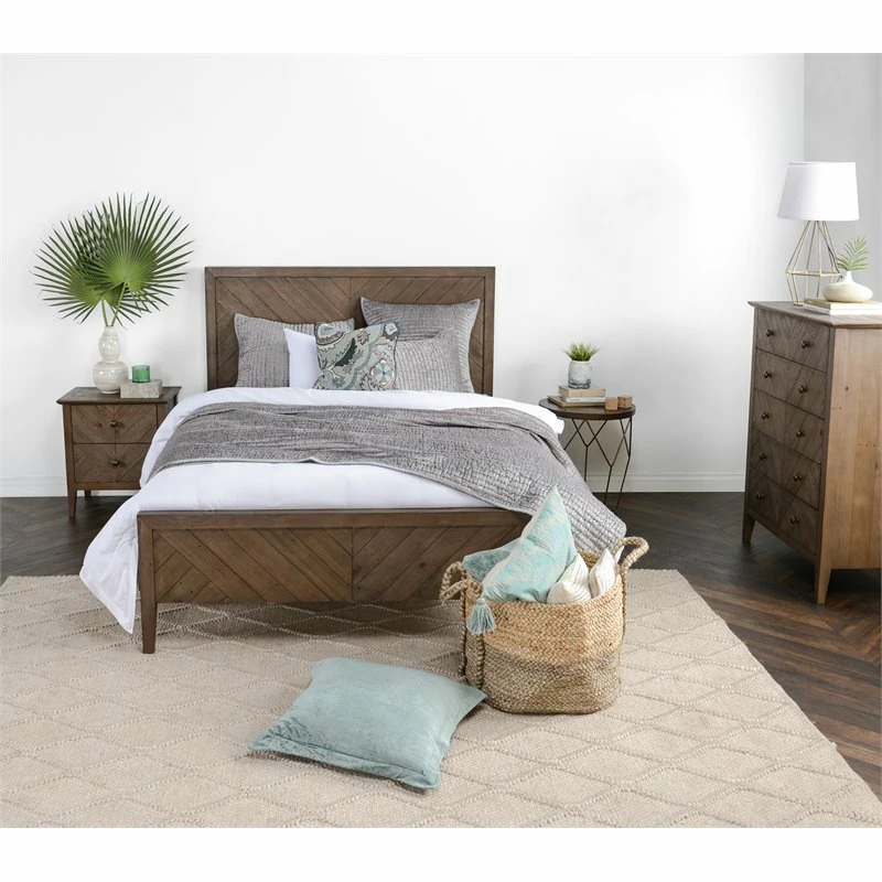 Promo ๐ Kosas Home Bowen 2-drawer Transitional Reclaimed Pine Nightstand In Lark Brown โ๏ธ - Image 8