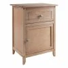 Top 10 😀 Winsome Night Stand With Cabinet And Drawer In Natural Finish 🧨