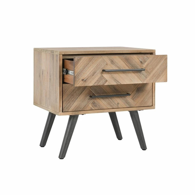 Wholesale 💯 Kosas Home Soren 2-drawer Mid-Century Acacia Wood Nightstand In Multi Natural 🥰 - Image 6