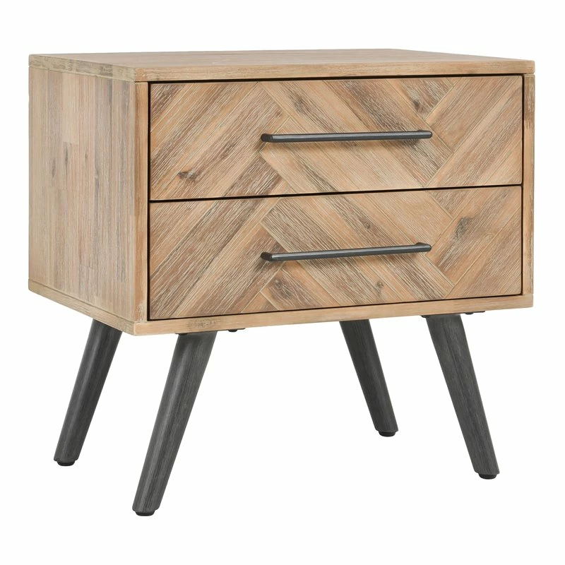 Wholesale 💯 Kosas Home Soren 2-drawer Mid-Century Acacia Wood Nightstand In Multi Natural 🥰