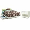 Flash Sale 👍 Home Square 2-Piece Set With Full Queen Storage Bed And Nightstand In Pure White 👏