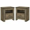 Cheapest ✔️ Home Square 2-Piece Furniture 1 Drawer Wood Nightstand Set In Brown ✨