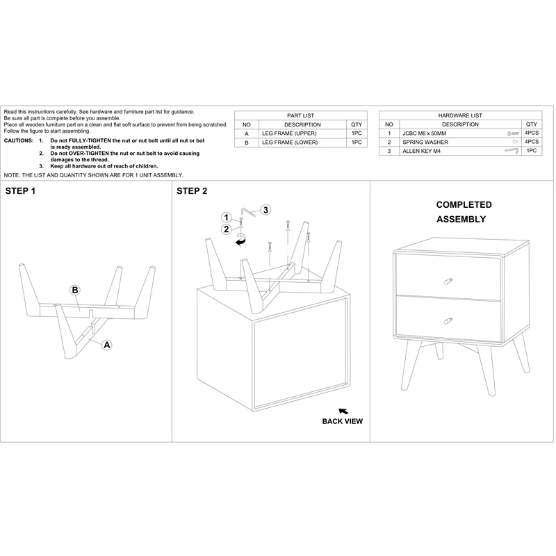 Coupon ❤️ Pemberly Row Mid-Century Modern Two Drawer Nightstand In White 🛒 - Image 4