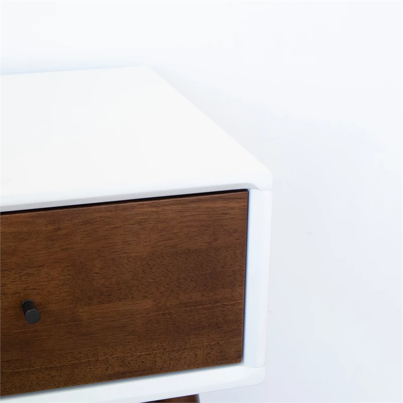 Hot Sale ๐ Pemberly Row Mid-Century Solid Wood 1-Drawer Night Stand In White โ - Image 6