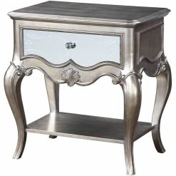Cheap ✔️ Bowery Hill Traditional Nightstand In Antique Champagne 👍