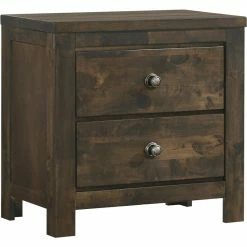 Best deal ๐คฉ New Classic Furniture Blue Ridge Solid Wood Bedroom Nightstand In Rustic Gray ๐