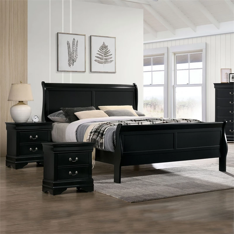 Coupon ๐ Furniture Of America Jussy Transitional Black Solid Wood Nightstand Set Of 2 ๐งจ - Image 6