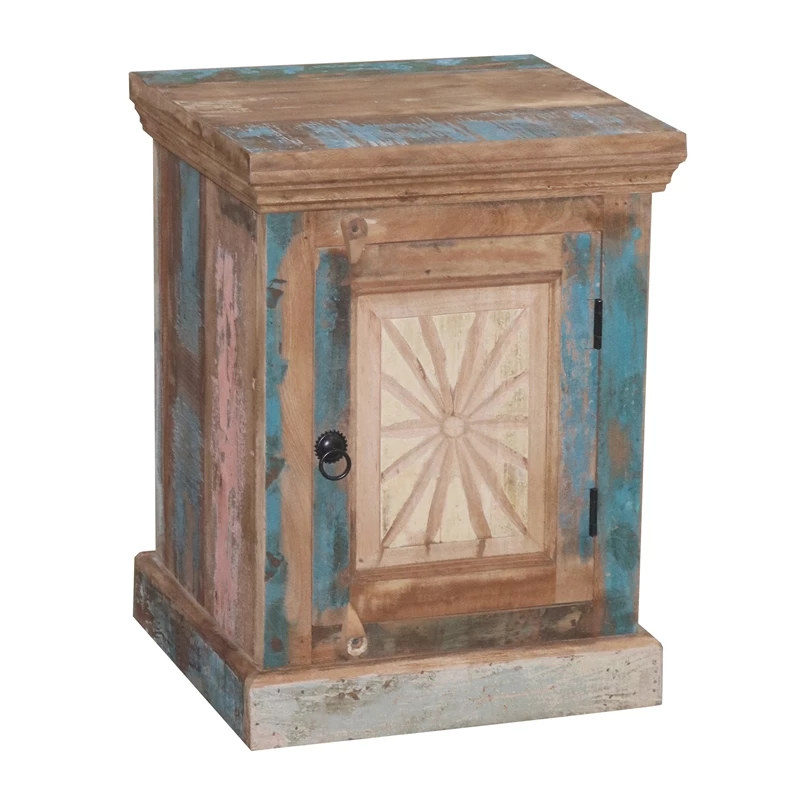 Cheap ๐ Progressive Furniture Outbound Wood Nightstand/Accent Cabinet In Tan Aqua โญ