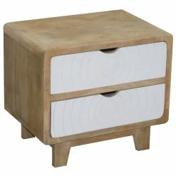 Best Pirce 👍 Progressive Furniture Outbound Mango Wood Nightstand In Tan White ✔️