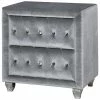 Budget 😍 Bowery Hill Farmhouse Fabric 2-Drawer Nightstand In Gray 🎁