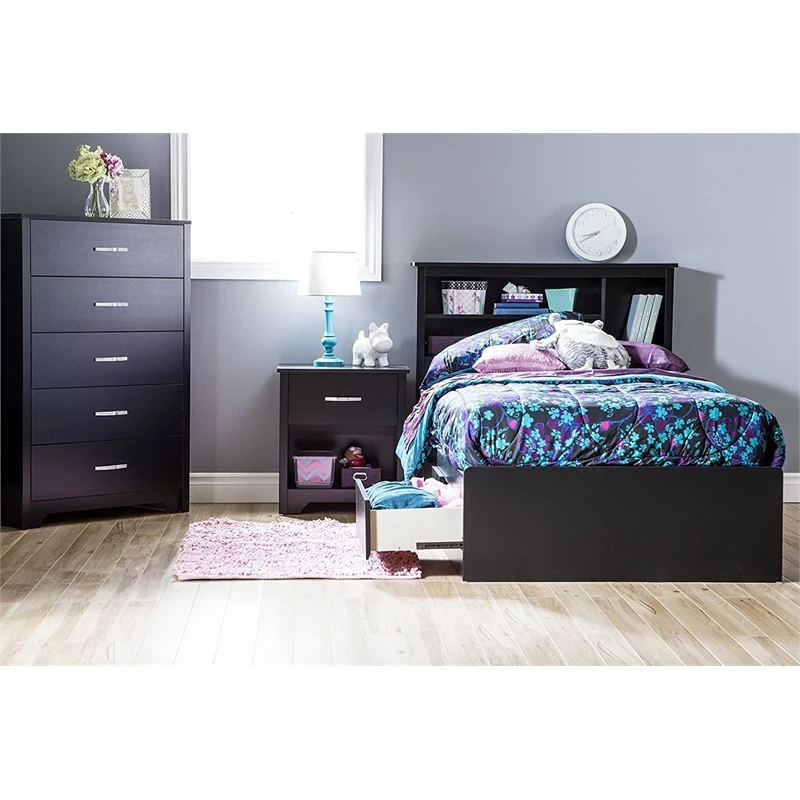 Deals โ Pemberly Row Traditional 1-Drawer Night Stand In Pure Black ๐คฉ - Image 2