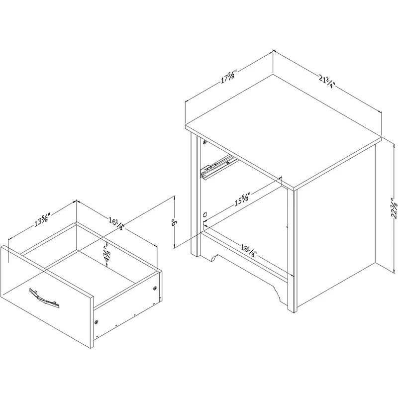 Deals โ Pemberly Row Traditional 1-Drawer Night Stand In Pure Black ๐คฉ - Image 6