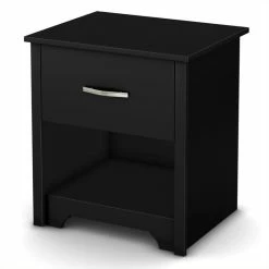 Deals โ Pemberly Row Traditional 1-Drawer Night Stand In Pure Black ๐คฉ