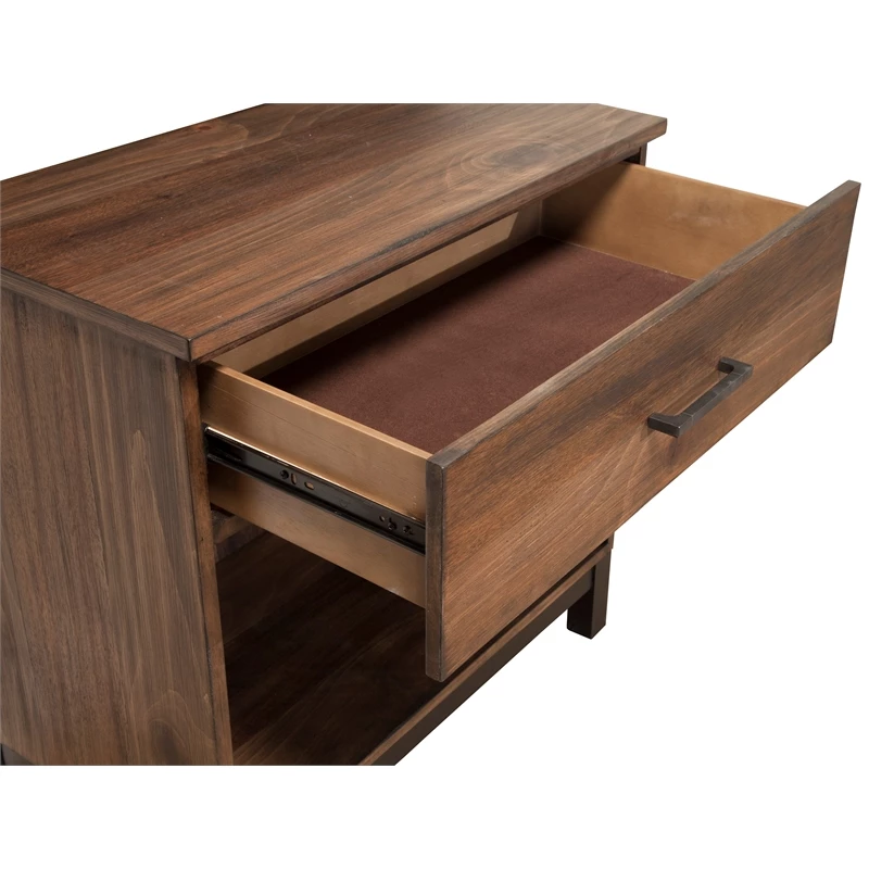 Buy ๐ฅ Home Square 2 Piece Bedroom Set With Two 1 Drawer Wood Nightstands In Rustic Pine ๐ - Image 3