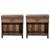 Buy 🔥 Home Square 2 Piece Bedroom Set With Two 1 Drawer Wood Nightstands In Rustic Pine 🌟