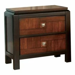Coupon 💯 Allora Transitional Style Wood Nightstand In Walnut 😉