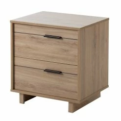 Flash Sale 🔔 Pemberly Row Modern 2 Drawer Nightstand In Rustic Oak 😍