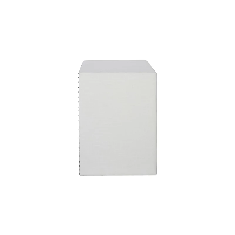 Best deal โ๏ธ Maklaine Modern Side Table With Nailhead Accents In Antique White ๐งจ - Image 6